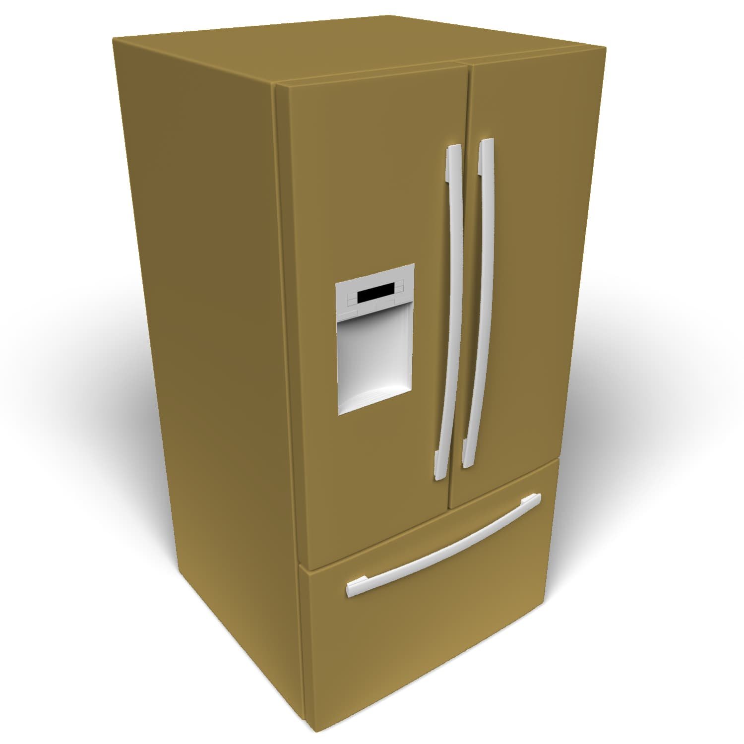 solid color, refrigerator wrap, vinyl skin, french door, Sherwin Williams, SW 6411, Bengal Grass, green, yellow, paint match