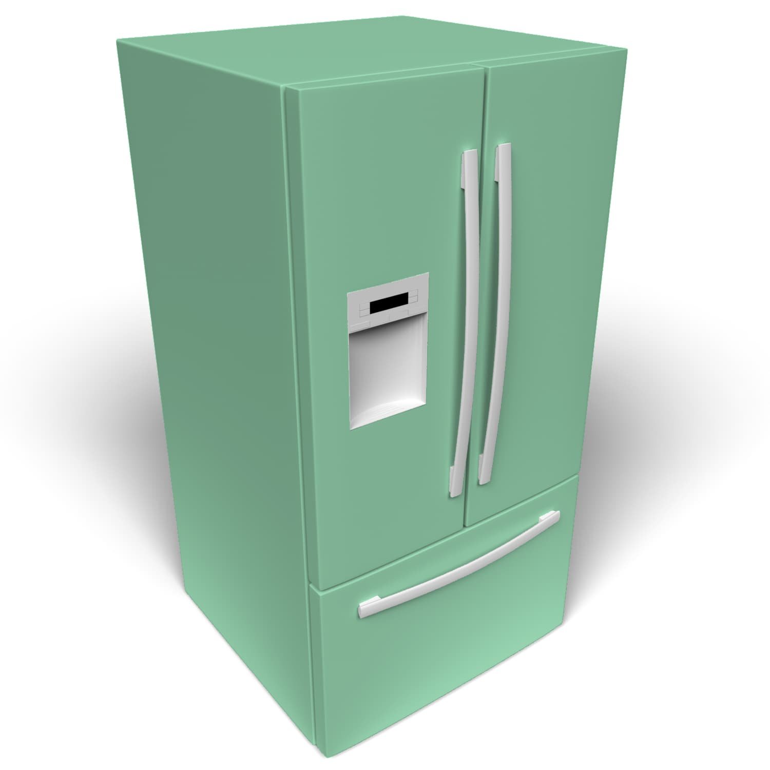 solid color, refrigerator wrap, vinyl skin, french door, Sherwin Williams, Lark Green, SW 6745, teal, mint