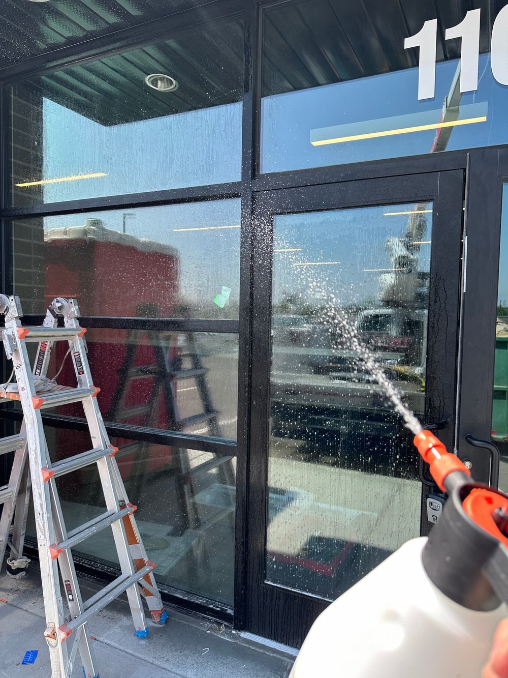 Cleaning the windows