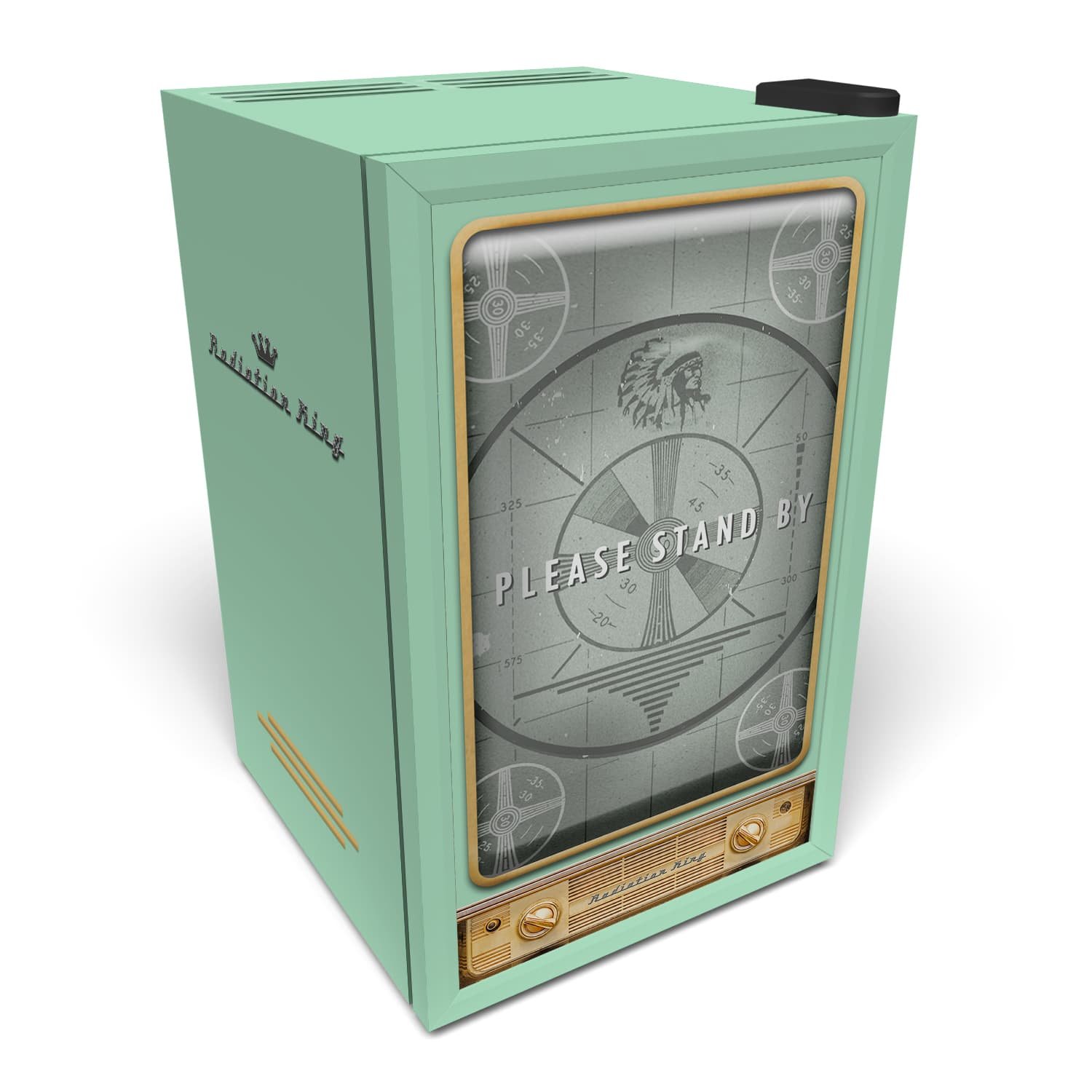 Radiation King Retro TV Custom Printed Mini Fridge Wrap