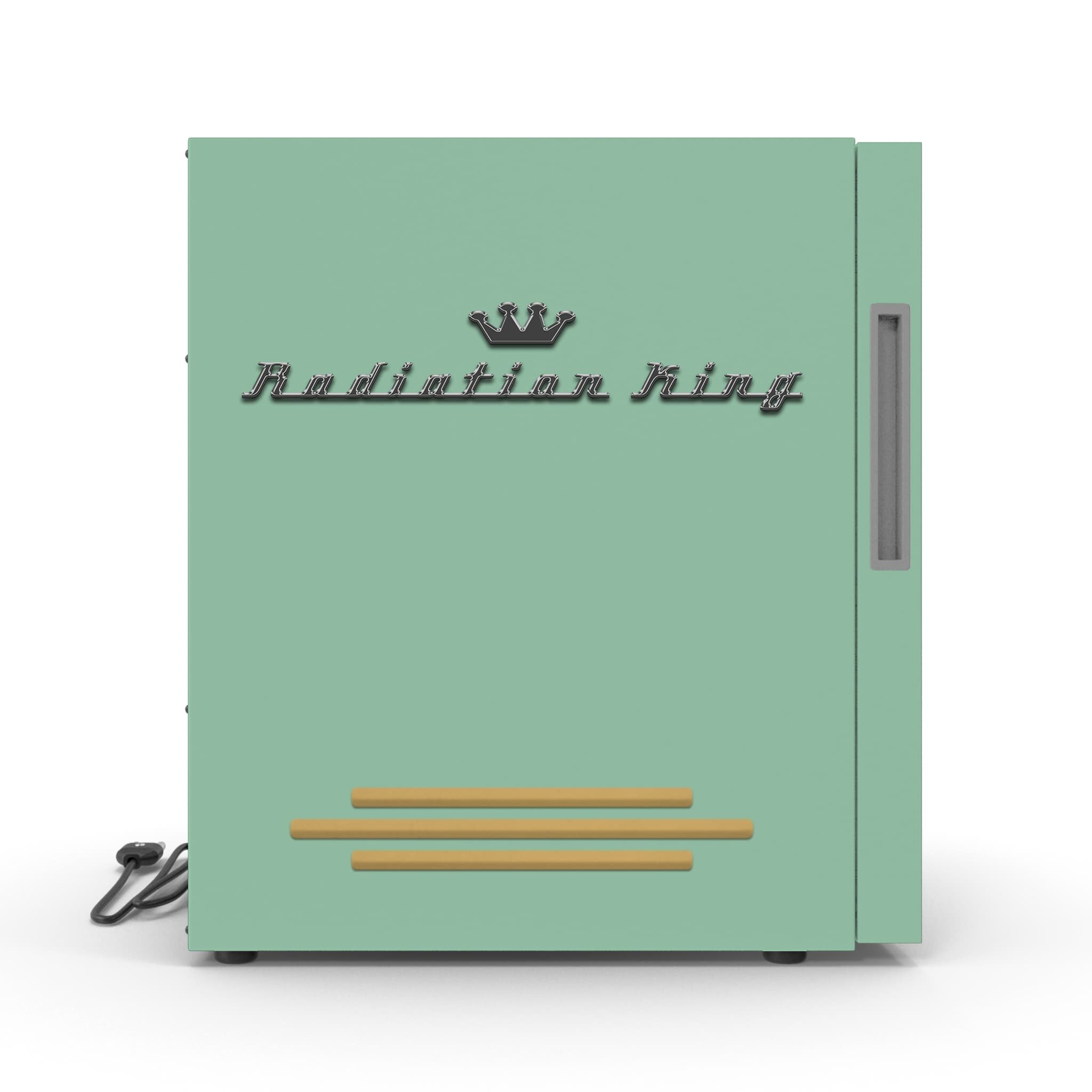 Radiation King Retro TV Custom Printed Mini Fridge Wrap cube mini fridge example