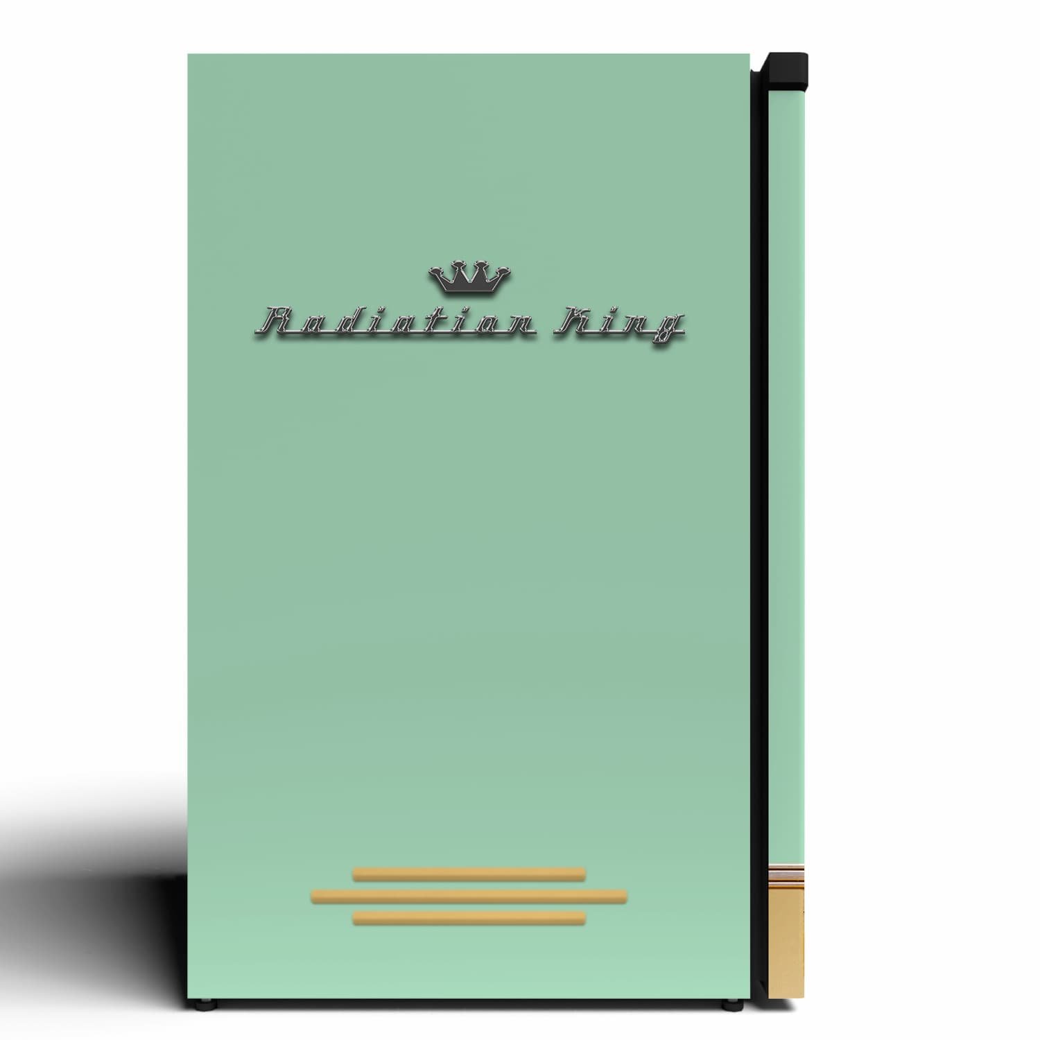Radiation King Retro TV Custom Printed Mini Fridge Wrap solid door example