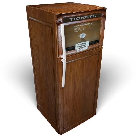Ticket Booth Custom Vinyl Refrigerator wrap