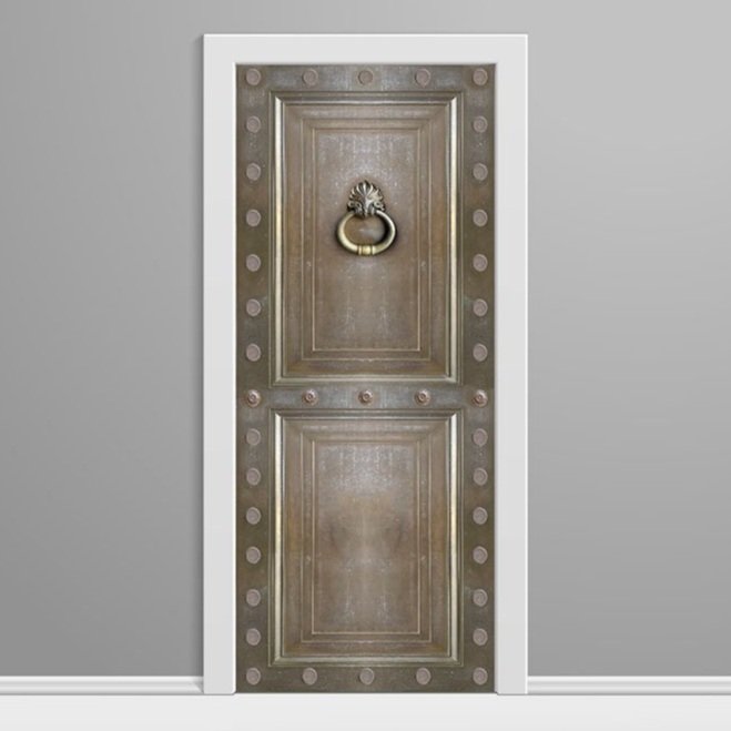 Copper Door Big Knocker Custom Printed Door Wrap