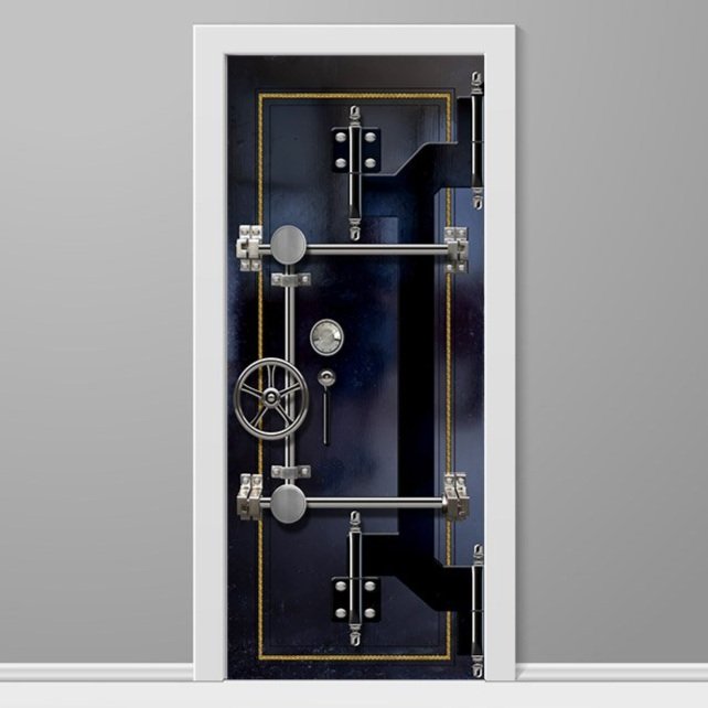 Vault Black Custom Printed Door wrap Left