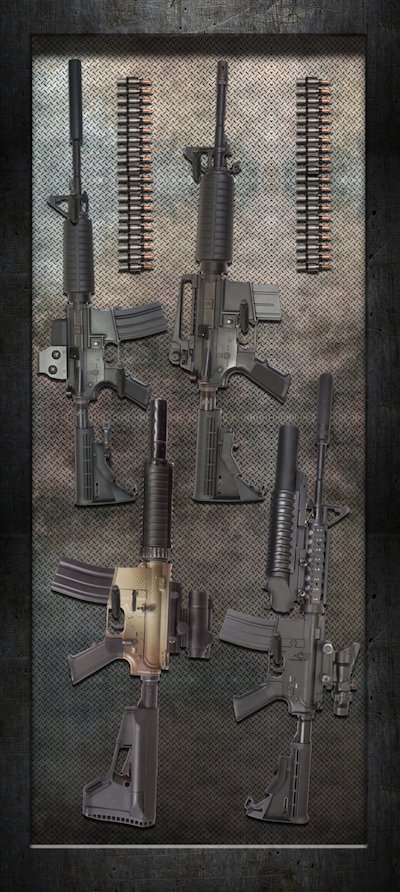 Armory Big Boy Guns Custom Printed Door wrap Close up 3