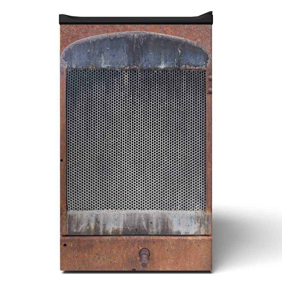 Rusted Grill Custom Printed Mini Fridge Wrap Front