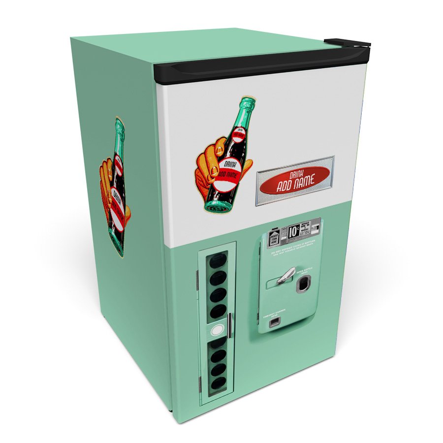 Mint Green Retro Vending Machine Mini Fridge Wrap