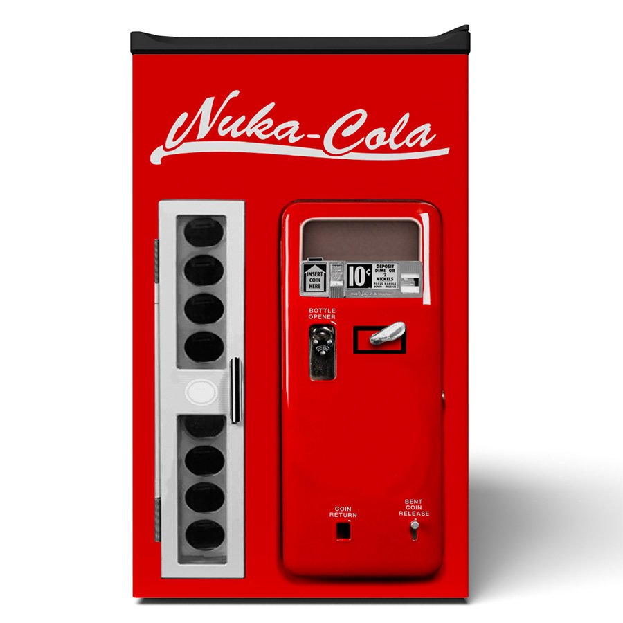 Nuka Cola Vending Machine Clean Mini Fridge Wrap Front