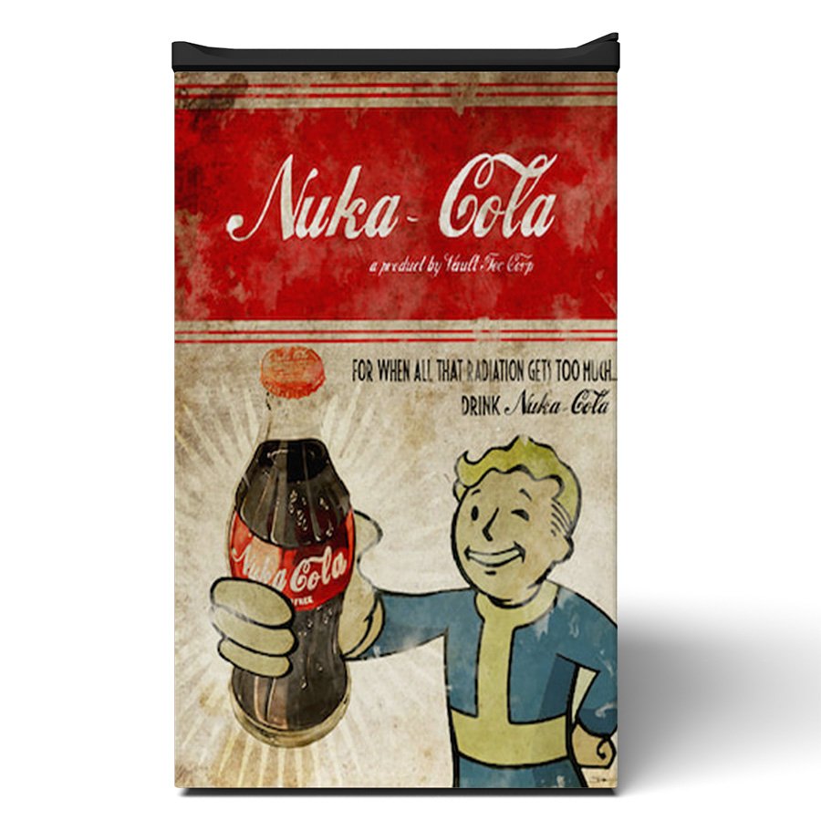 Nuka Cola Vault Boy Mini Fridge Wrap Front
