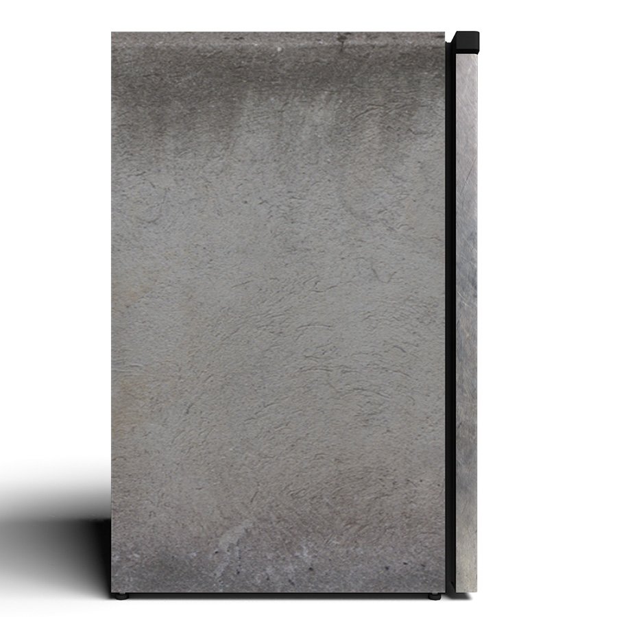 Concrete Custom Printed Mini Fridge Wrap Side