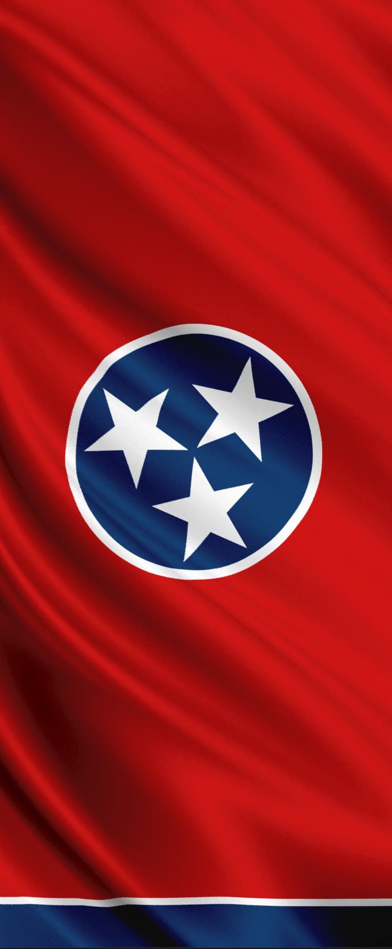 wavy Tennessee flag vinyl door wrap