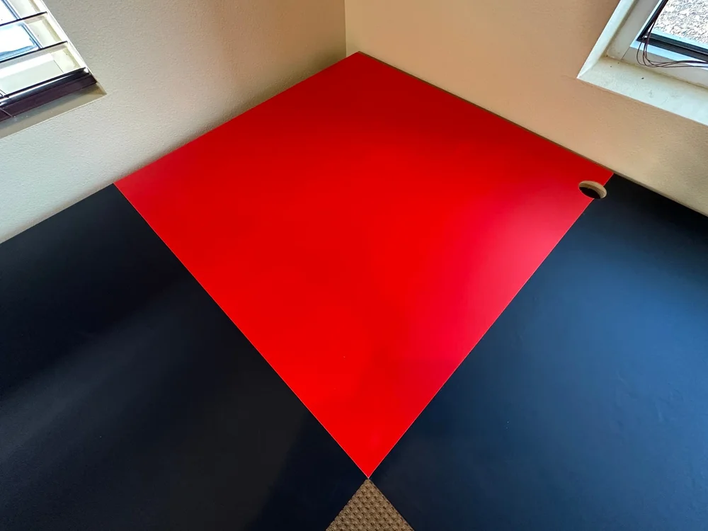 Done in Di-Noc - red accent corner