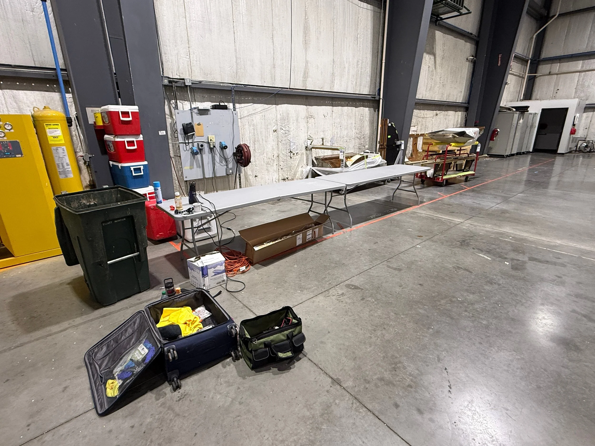 Work Tables - Randy's work space for 2 days