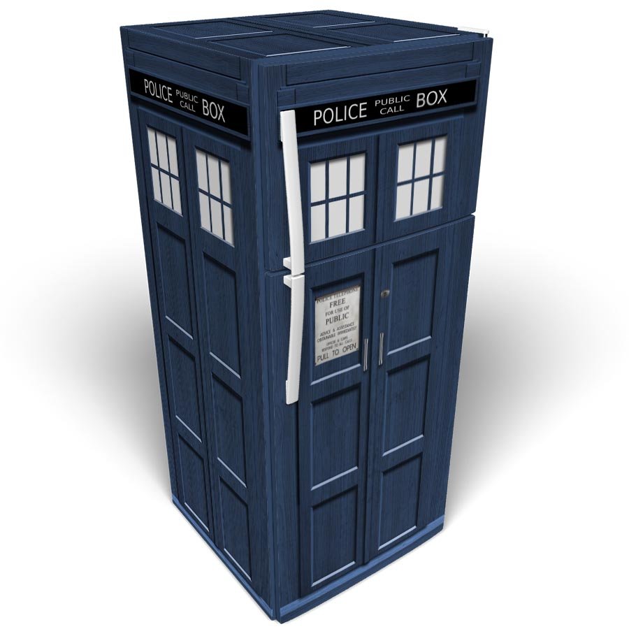 Tardis Solid Refrigerator Wrap
