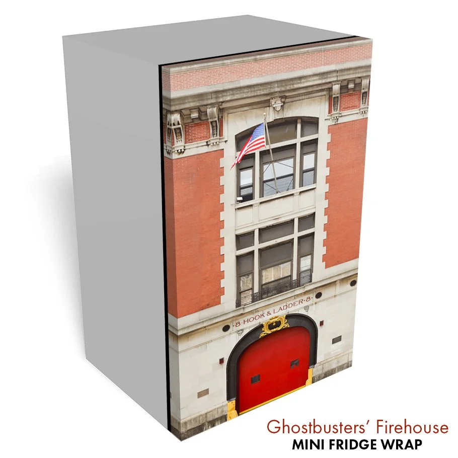 Ghostbusters' Firehouse Mini Fridge Wrap