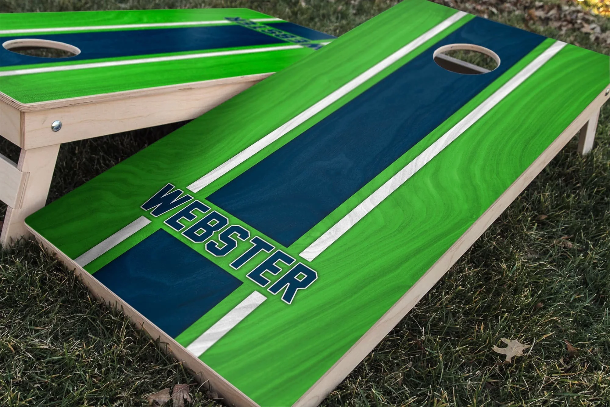 Personalized Seattle Seahawks Colors (Alternative) custom jersey texture Cornhole board wrap sticker decal set