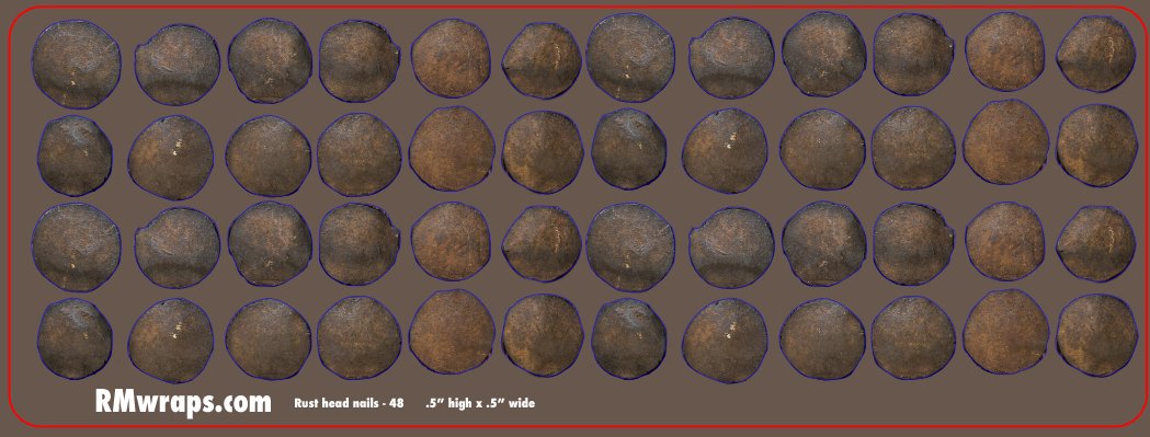Rust head nails Stickers