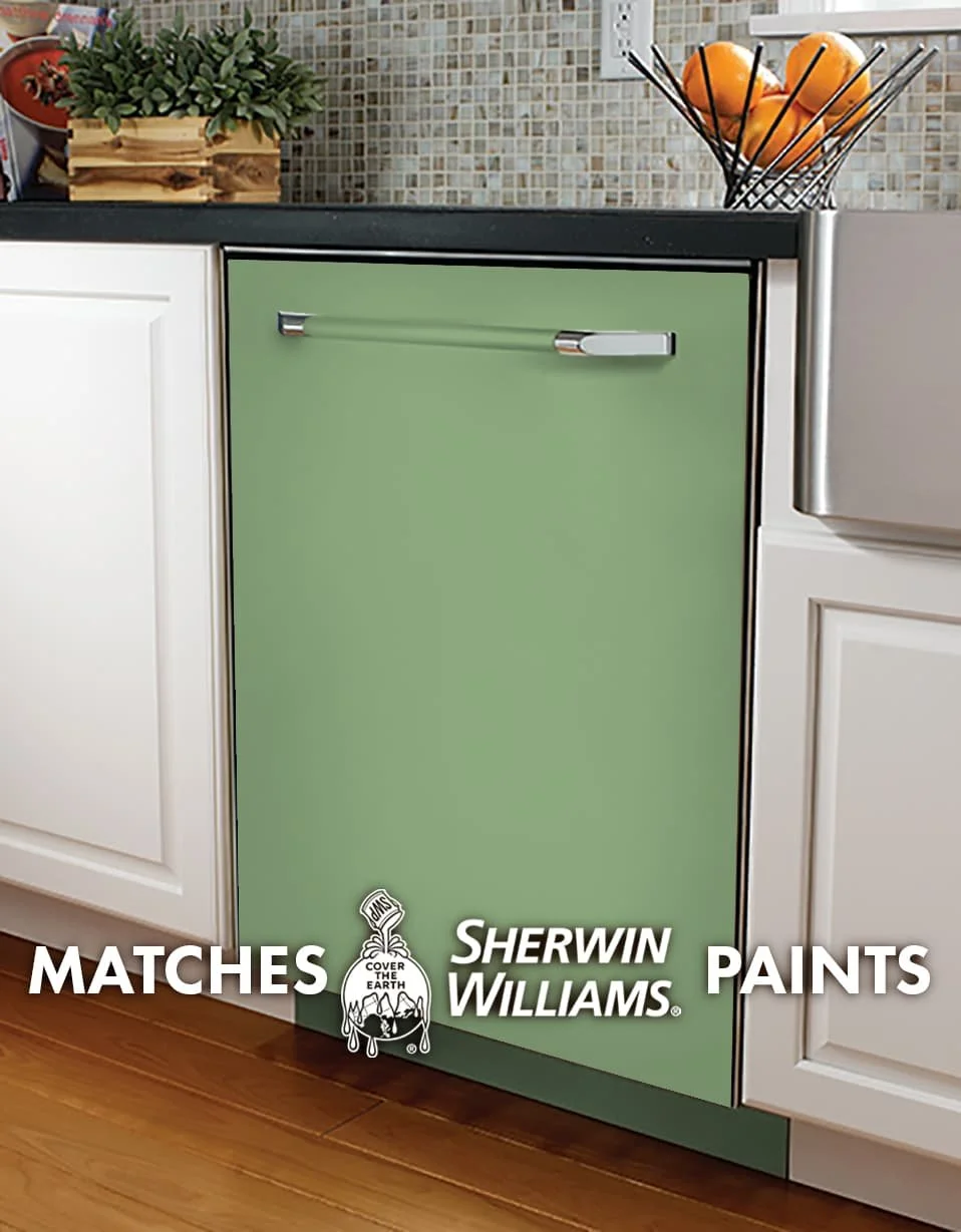 Lounge Green SW 6444 Paint-Match Dishwasher Wrap