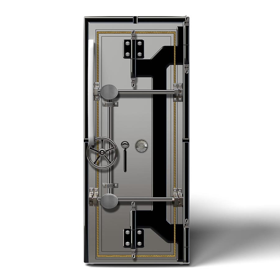 Vault Soild Refrigerator Custom Printed Vinyl Wrap front.jpg