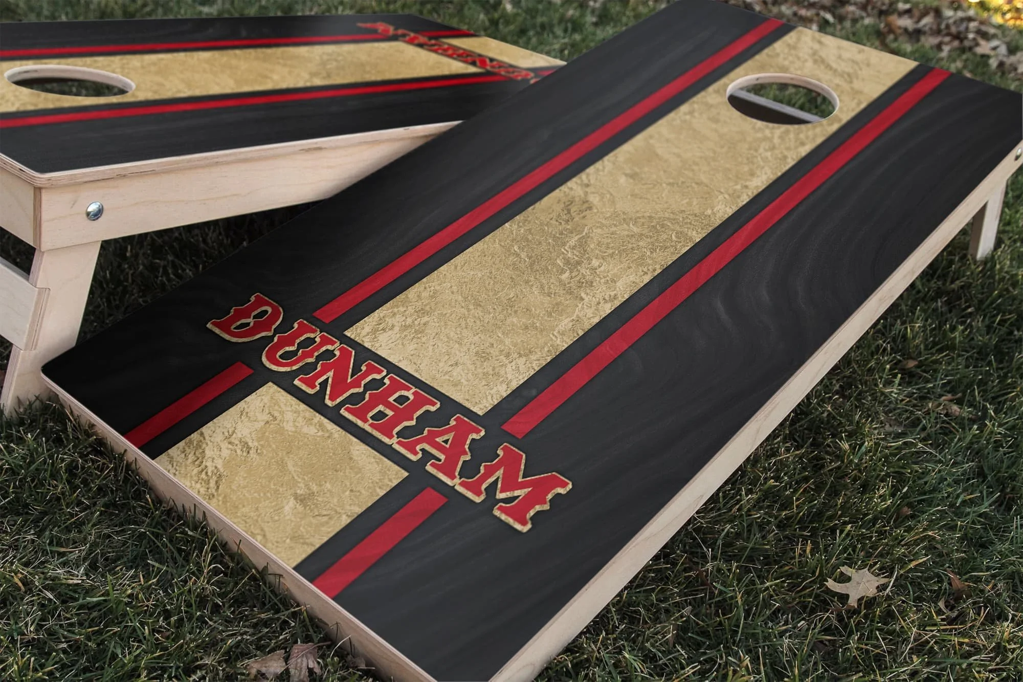 Personalized San Francisco 49ers Colors (Rival) custom wood Cornhole board wrap sticker decal set