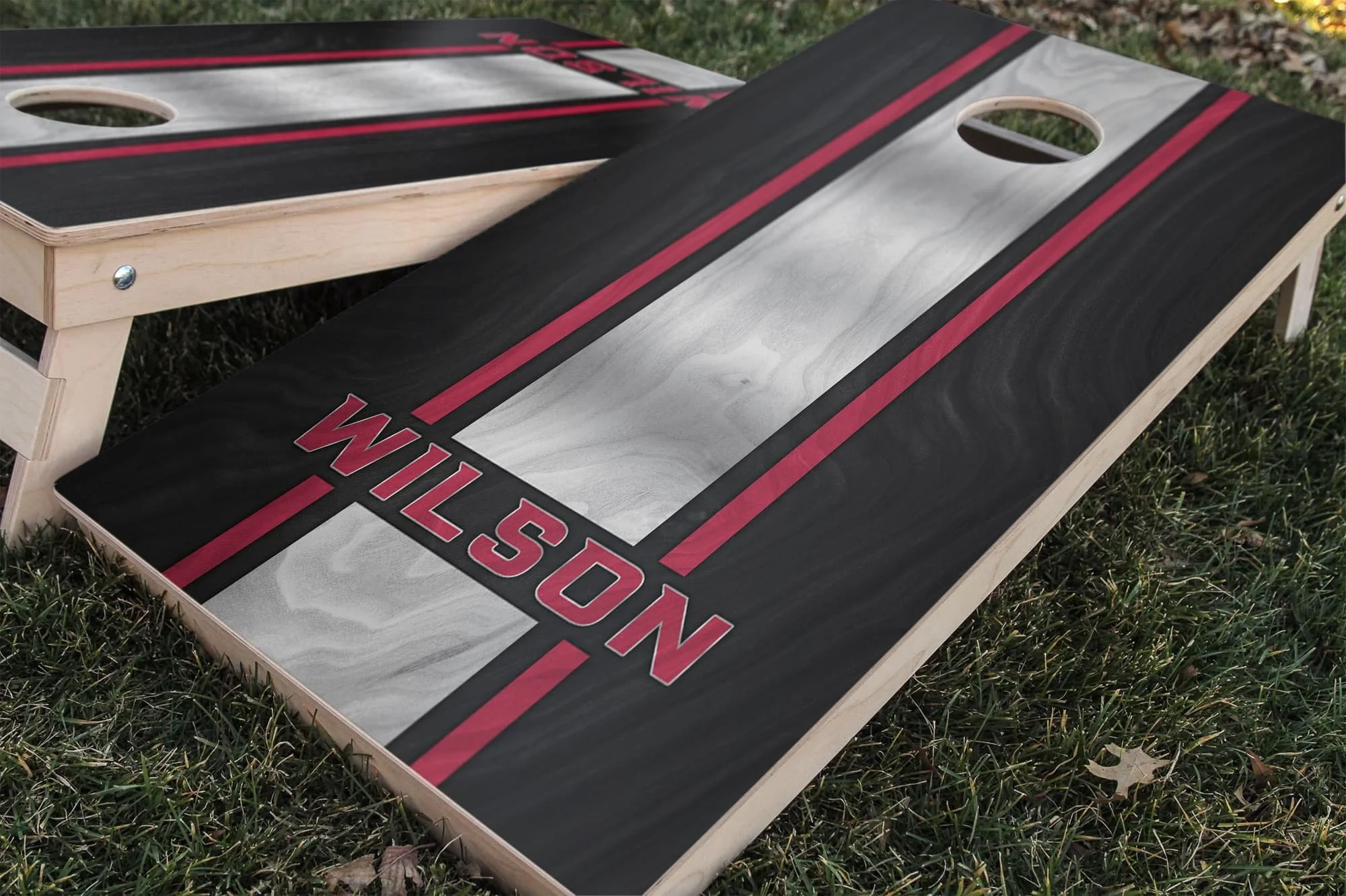 Personalized Arizona Cardinals Colors (Alternate) custom wood texture Cornhole board wrap sticker decal set