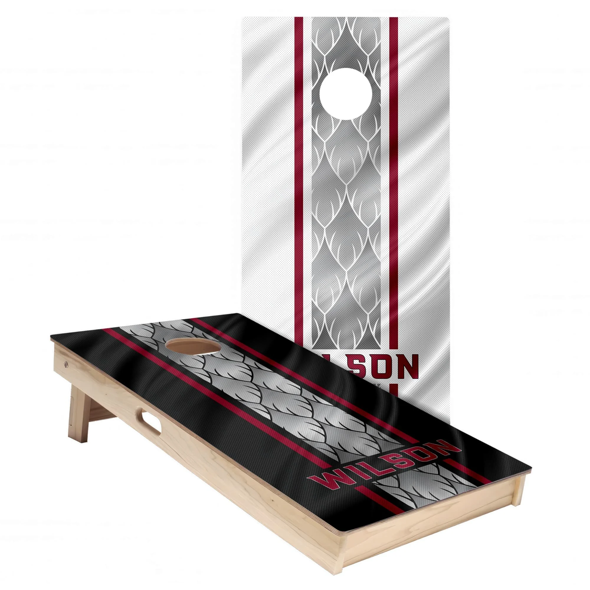 Personalized Arizona Cardinals Colors (Alternate & Away) custom jersey texture Cornhole board wrap sticker decal set
