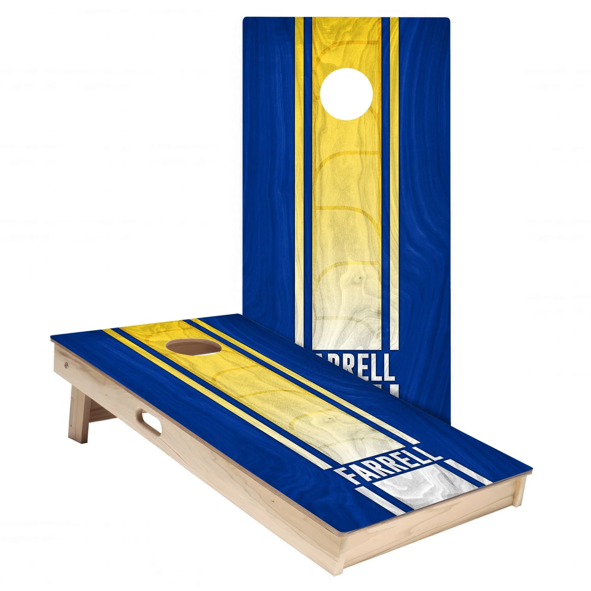 Rams Colors (Home) Personalized Cornhole Board Wrap Set