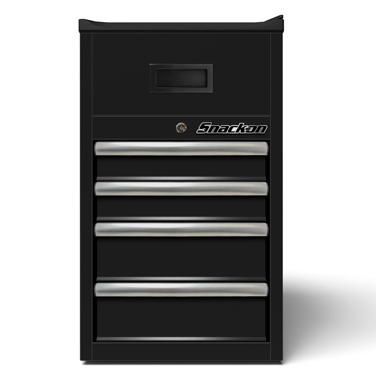 3d mini fridge mockup, covered in a DIY vinyl wrap to look like a small black tool chest