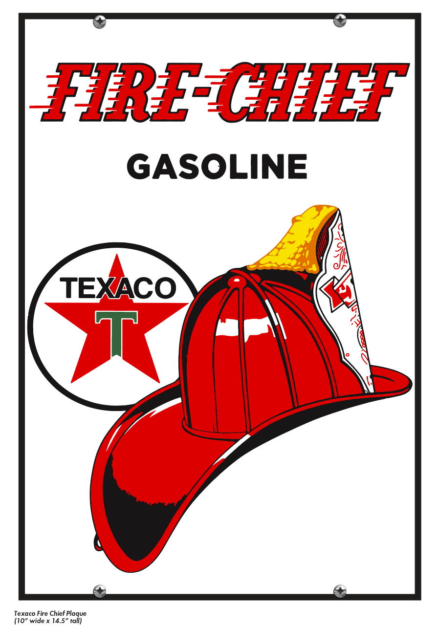 Fire Chief Gasoline Decal 10" x 14.5"