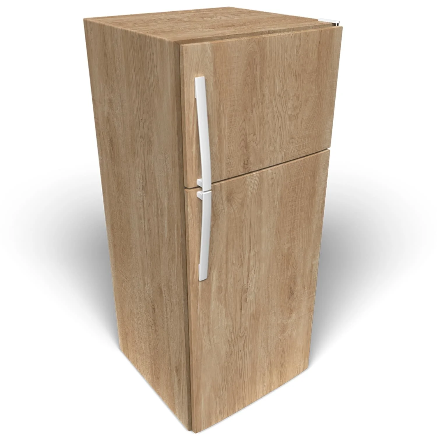 Rough Sawn Oak Refrigerator Wrap
