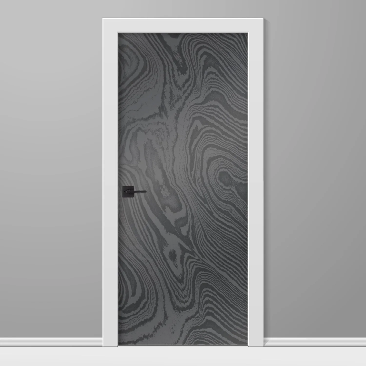 Demascus Steel Texture Custom Printed Door Wrap