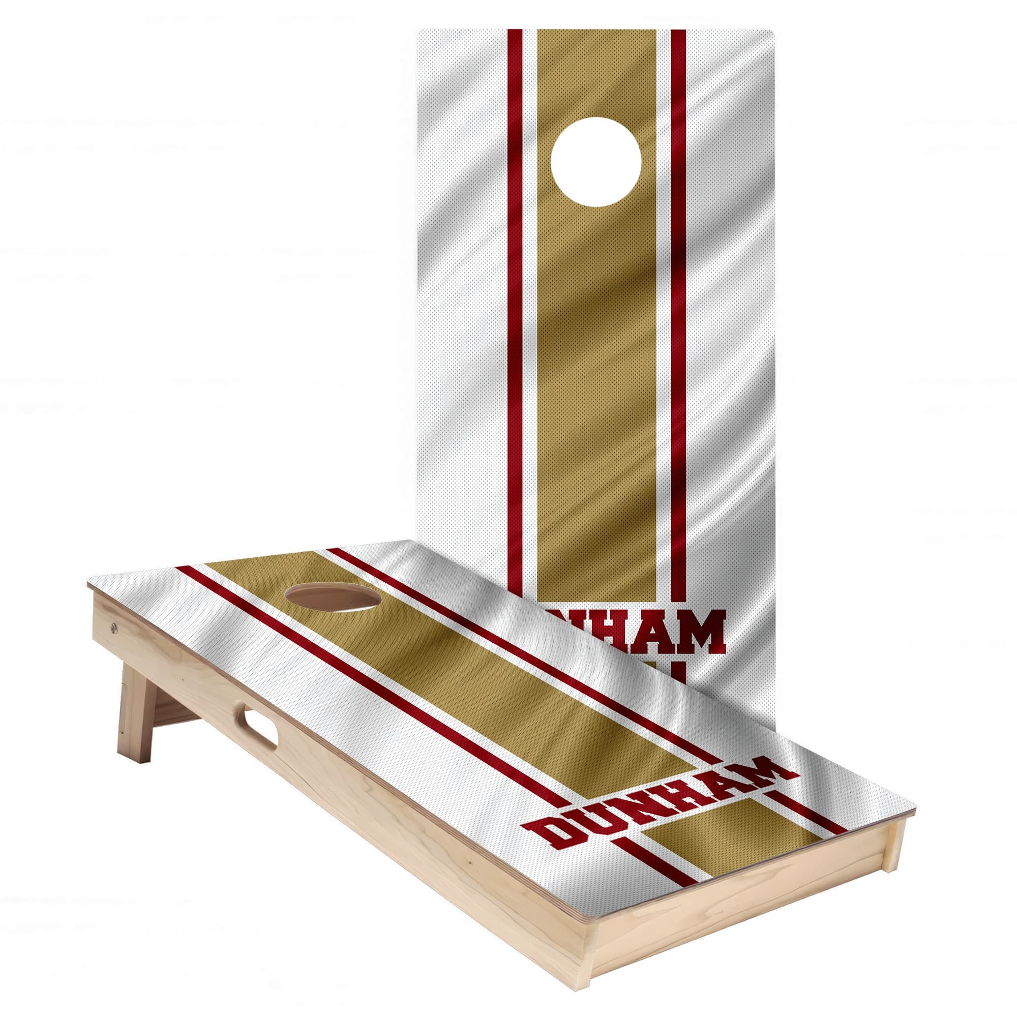 Personalized San Francisco 49ers Colors (Away) custom jersey Cornhole board wrap sticker decal set