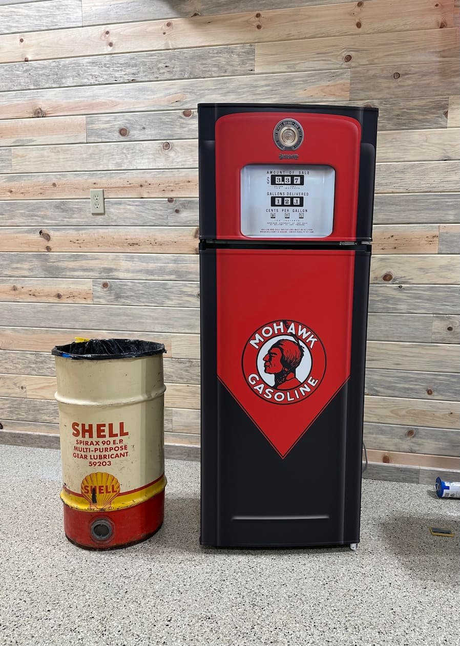 Bennett Mohawk Gasoline Gas Pump Refrigerator Wrap