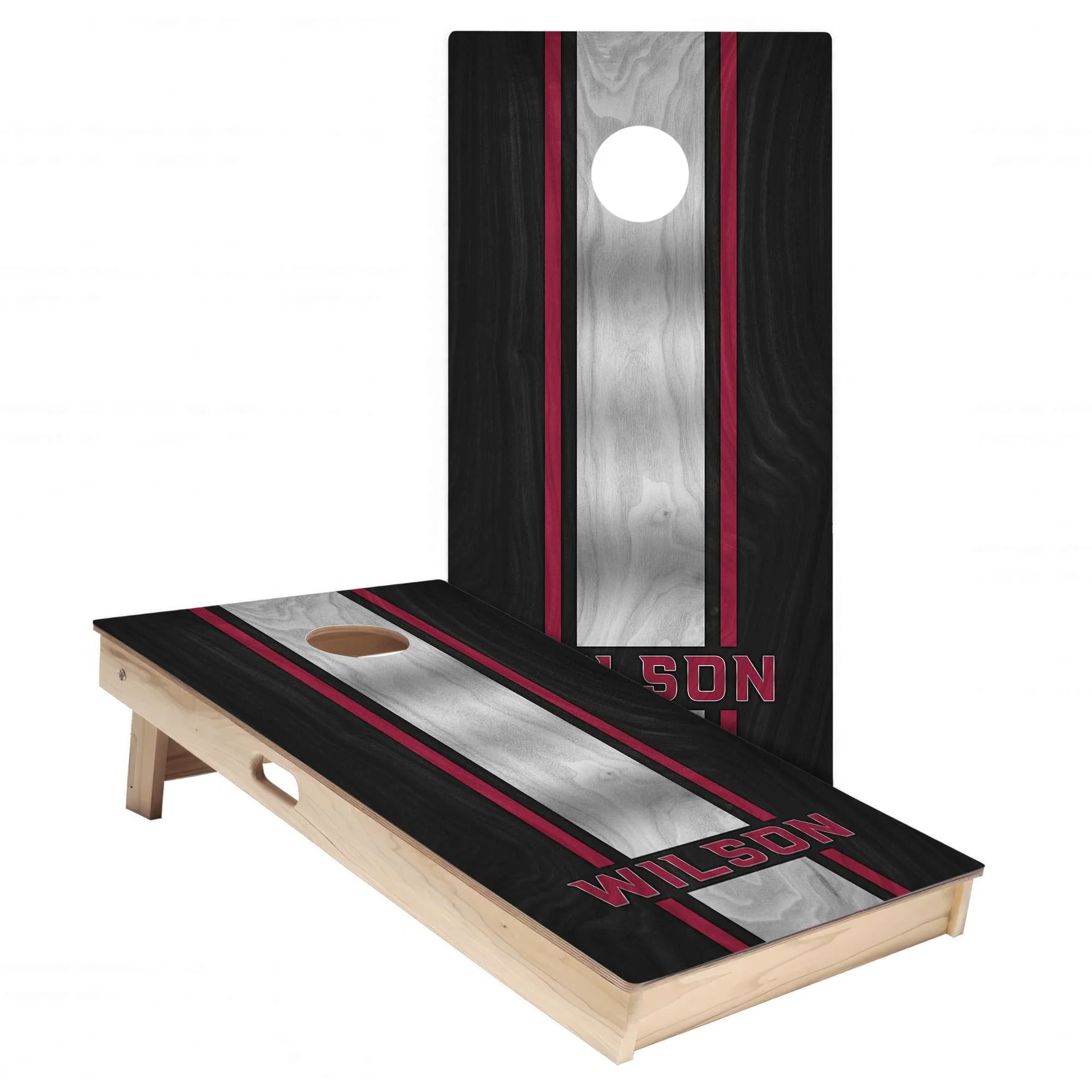 Cardinals Colors (Alternate) Personalized Cornhole Board Wrap Set