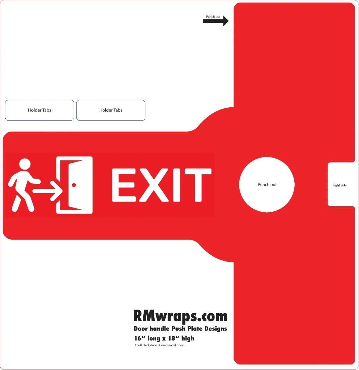 Exit - Decorative Push Plate Wraps - guy