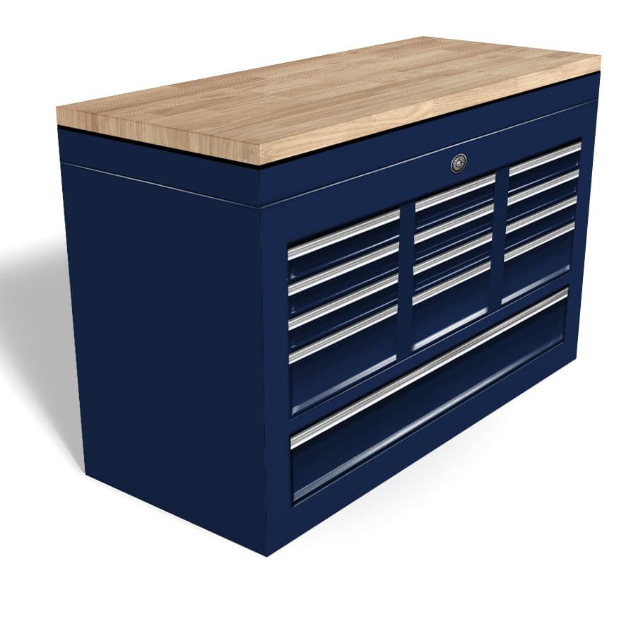 Butcherblock Workbench Tool Box Chest Freezer Wrap - navy