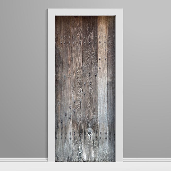 Old wooden Log Cabin Door Wrap