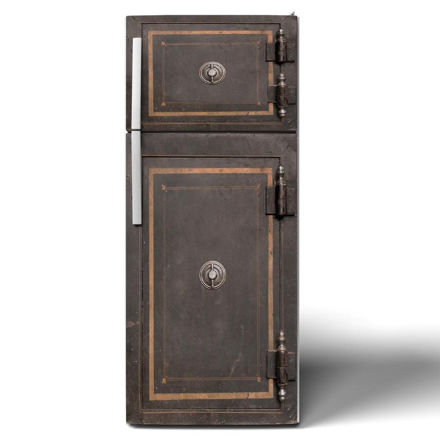 Vintage Safe Custom Printed Vinyl Refrigerator Wrap
