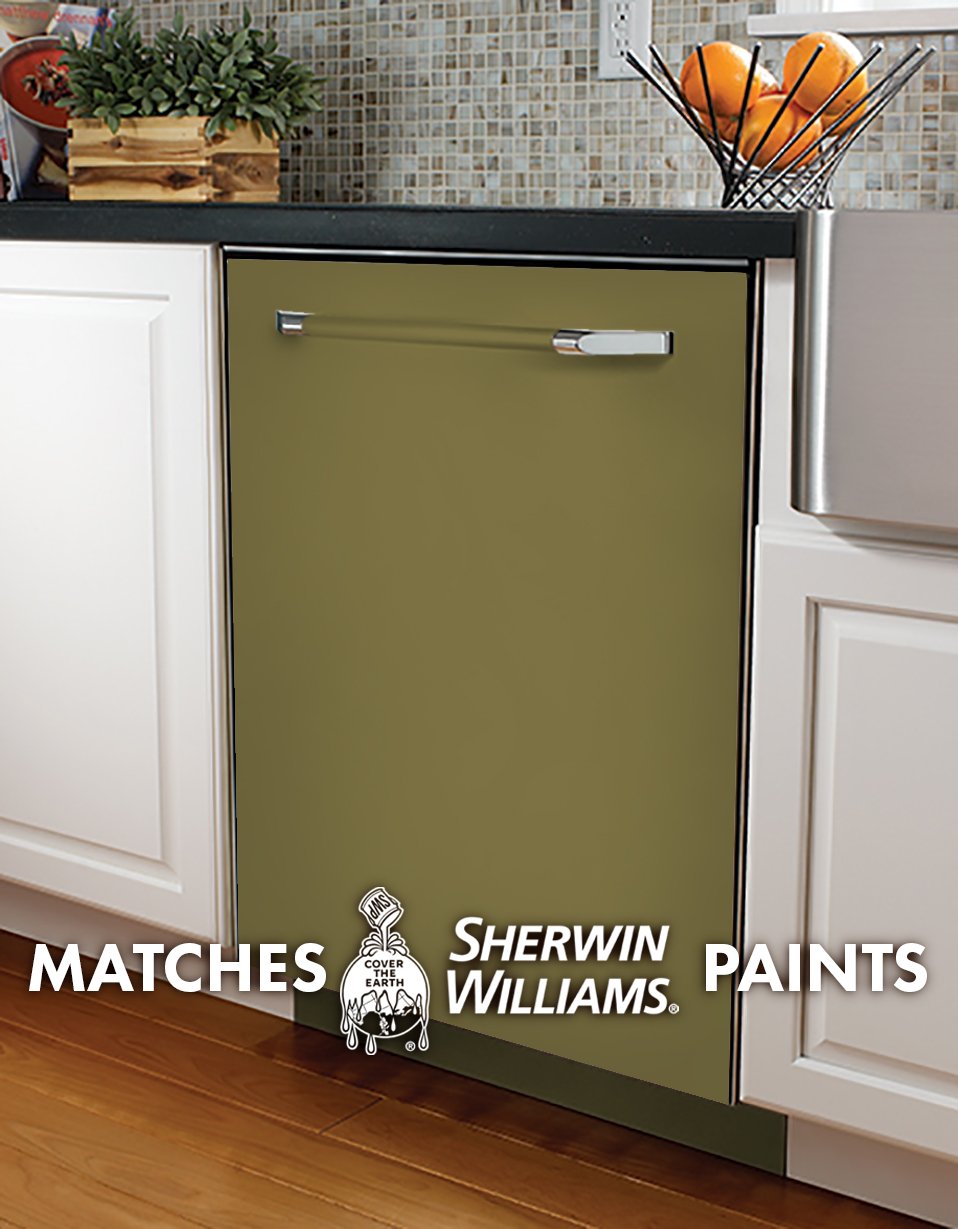 Rural Green SW 6418 Paint-Match Dishwasher Wrap