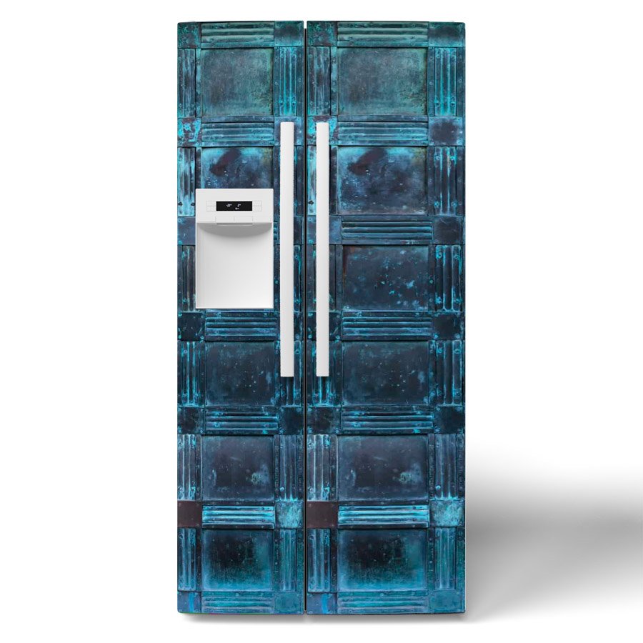 12-Panel Copper Side by side Refrigerator Wrap front