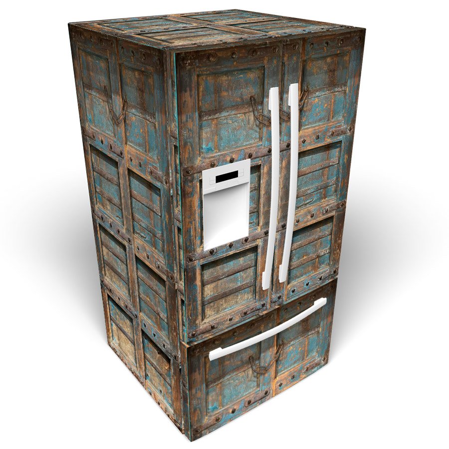 Layered Painted 4 chain Link French Refrigerator Wrap