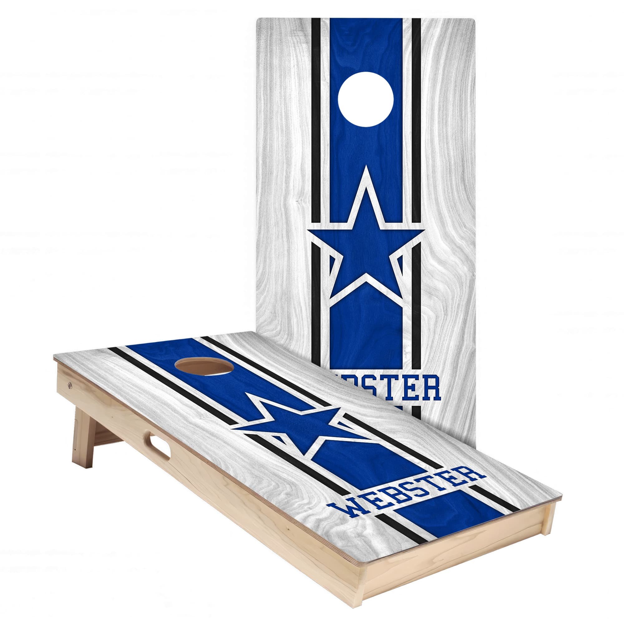 Cowboys Colors (Home) Personalized Cornhole Board Wrap Set