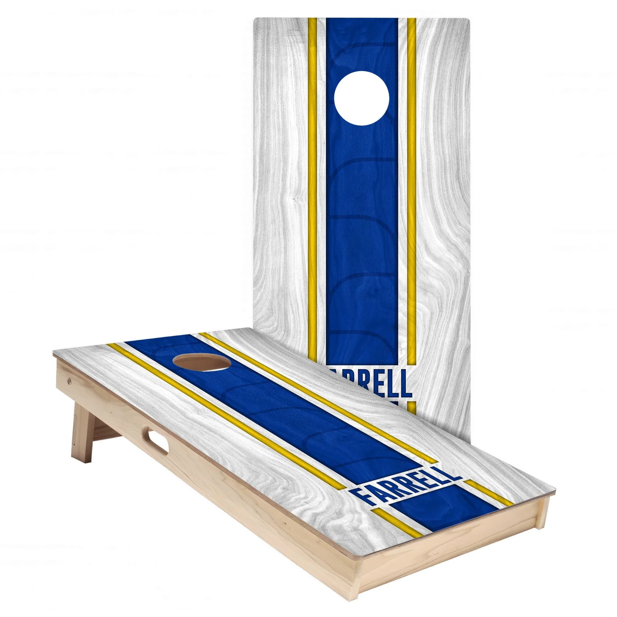 Rams Colors (Away) Personalized Cornhole Board Wrap Set