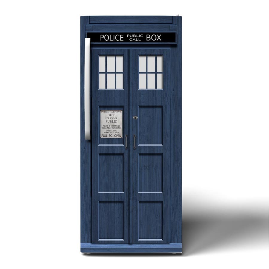 Tardis Solid Refrigerator Wrap Front