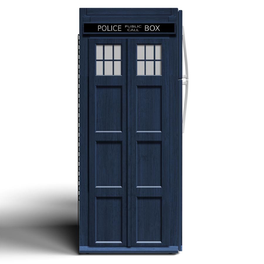 Tardis Solid Refrigerator Wrap Side