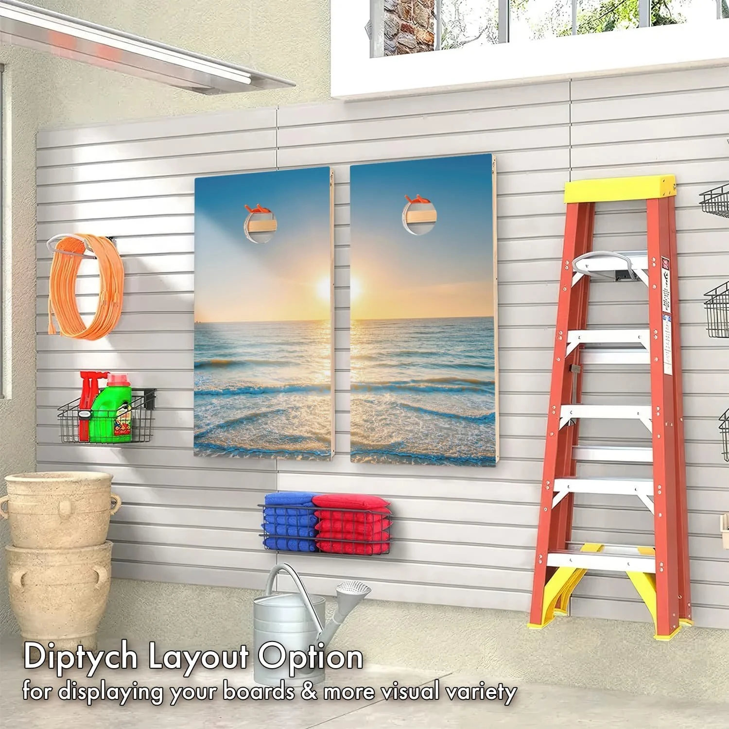 Boards Hanging in Garage (Diptych)_Ocean Sunrise #2.jpg