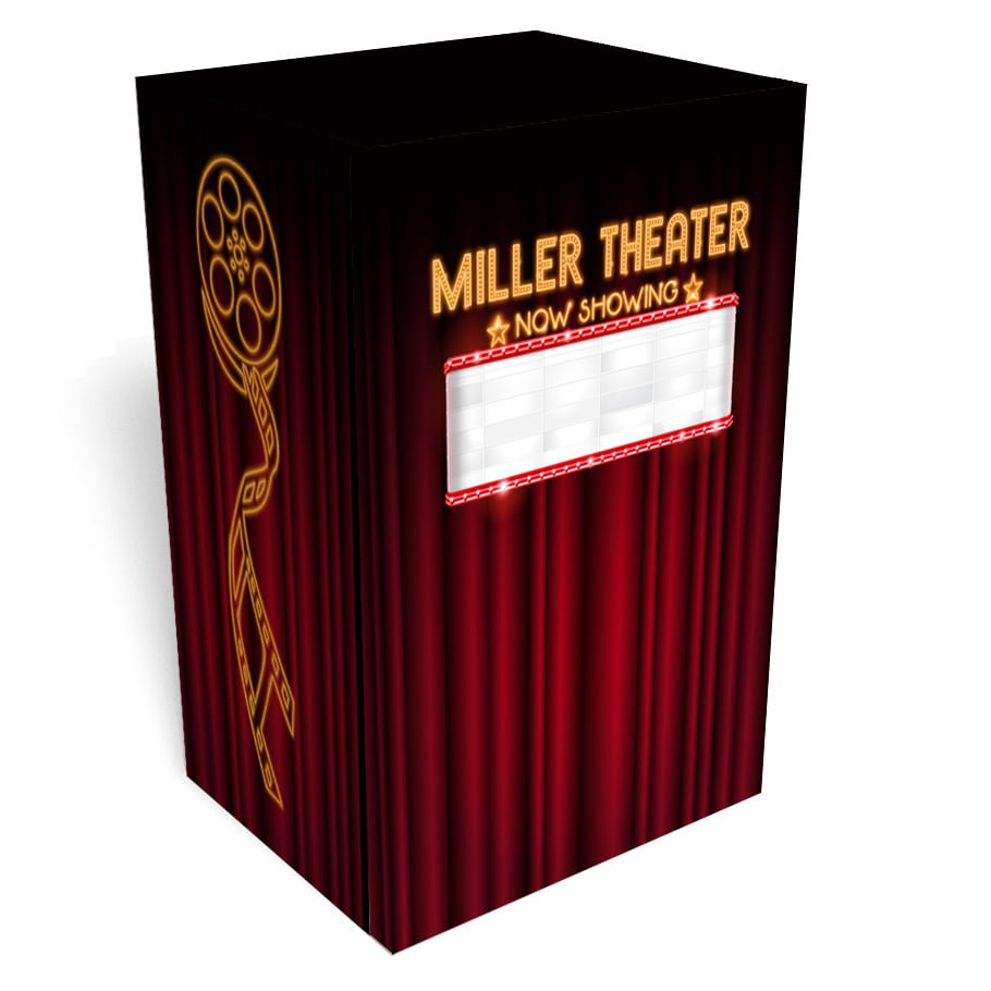Now Showing Home Theater Mini Fridge Wrap