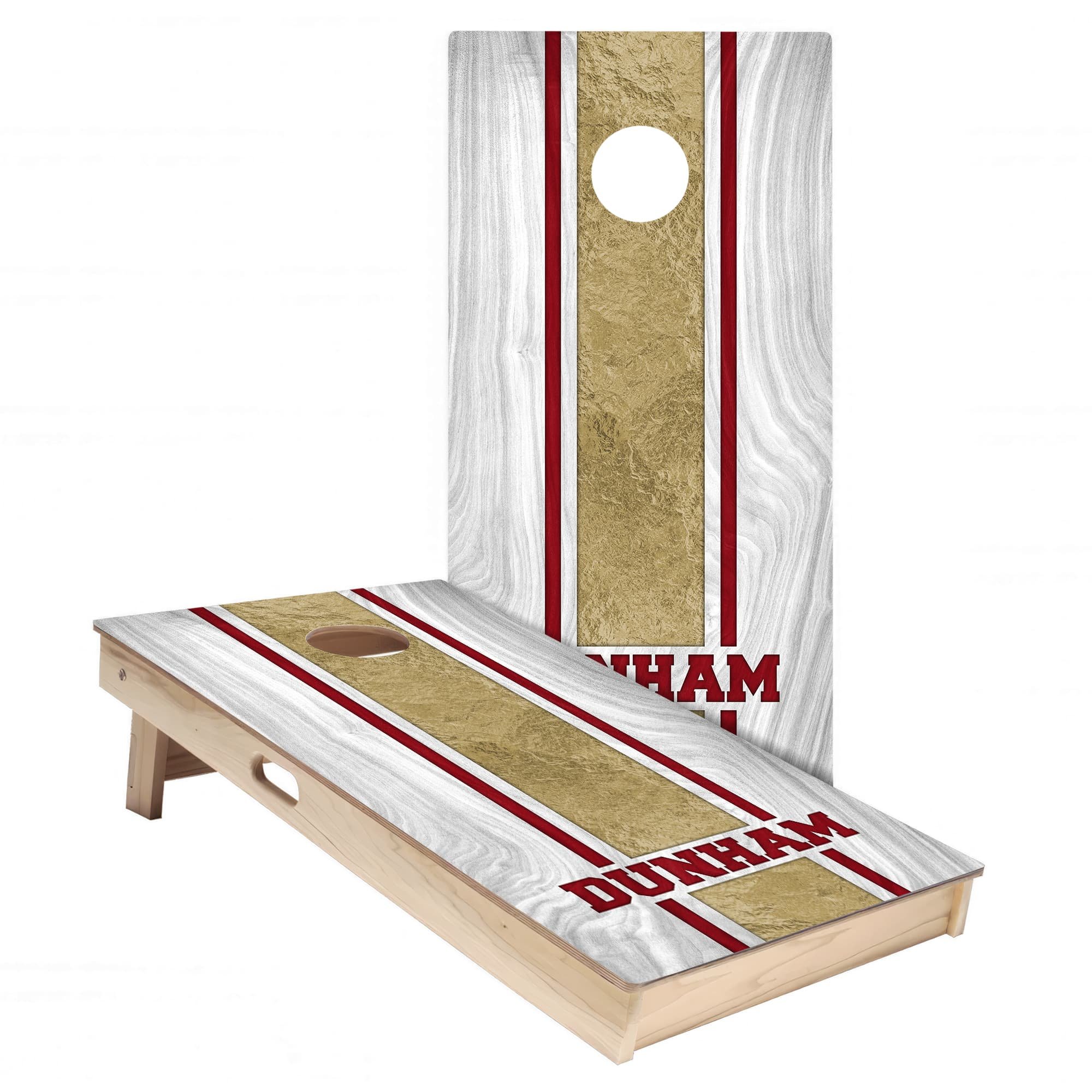 San Francisco Colors (Away) Personalized Cornhole Board Wrap Set