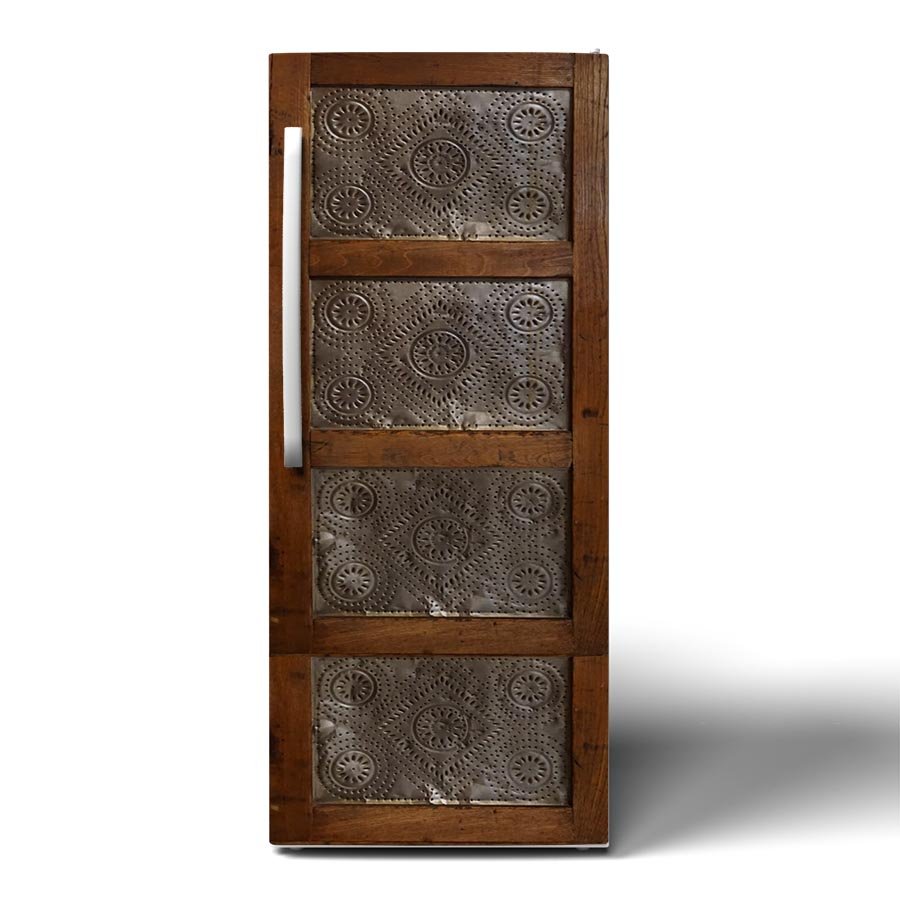 Tin Punch Metal Door Solid Refrigerator Wrap Front